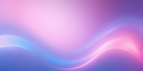 Abstract Background with Flowing Pink and Blue Light Waves, Futuristic and Dreamy Design Concept