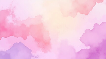Soft Watercolor Abstract Background in Pink, Orange, and Purple Tones, Artistic Design Concept