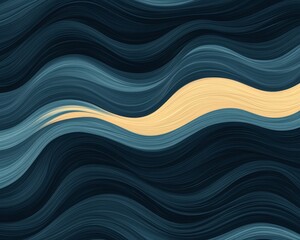 A smooth abstract design featuring wavy lines in shades of blue and a contrasting light color, creating a calming and fluid visual effect.