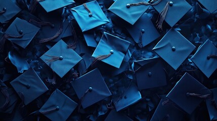 Graduation Caps and Gowns Celebration Background Design