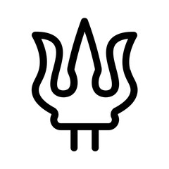 Obraz premium trident icon with line style, perfect for user interface projects