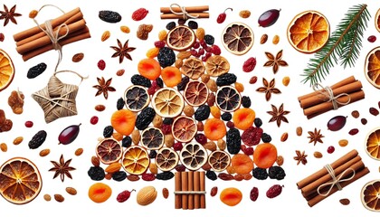 Dried Fruit and Spice Christmas Tree Decoration