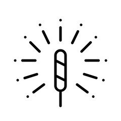 fireworks icon with thin  style, perfect for user interface projects