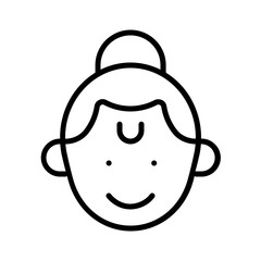 khrisna icon with thin style, perfect for user interface projects