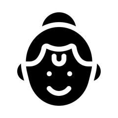 khrisna icon with glyph style, perfect for user interface projects