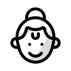 khrisna icon with shady style, perfect for user interface projects