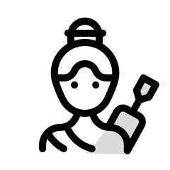 monk icon with shady style, perfect for user interface projects