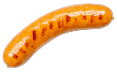Grilled Sausages isolated on white background. Grilled smoke beef sausage isolated on white...
