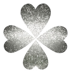 Naklejka premium PNG Clover icon glitter shape