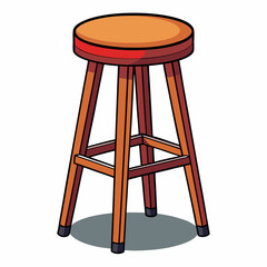 colorful illustration of a bar stool