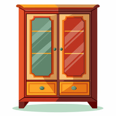 colorful illustration design of a wardrobe