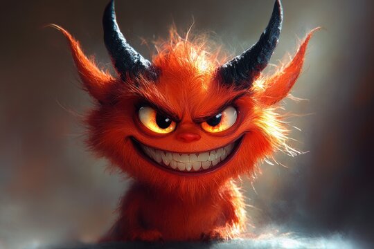 playful devil character illustration design humor cartoon cute horror monster funny