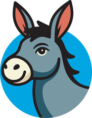 Donkey cartoon logo illustration design art