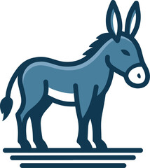 Donkey cartoon logo illustration design art