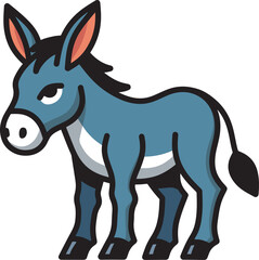 Donkey cartoon logo illustration design art