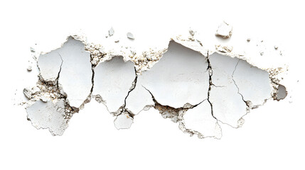 Obraz premium A white wall with a crack in it