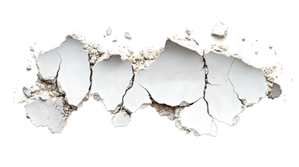 A white wall with a crack in it