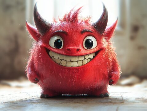cartoon devil character funny mischievous halloween monster cute humor art illustration