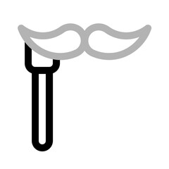 fake moustache icon with duoline style, perfect for user interface projects