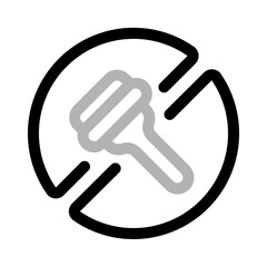 no shaving moustache icon with duoline style, perfect for user interface projects