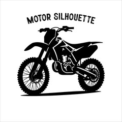 Obraz premium Dirt Bike Vector silhouette. Silhouette of a rider dirt motocross bike.