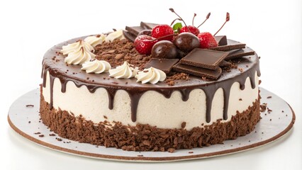 Fruits and vegetables isolated on white background