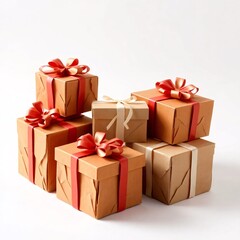 Obraz premium set of gift boxes isolated on white