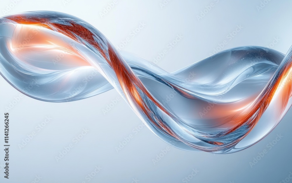 Poster abstract flowing ribbons dynamic background ethereal soft light transparent designs