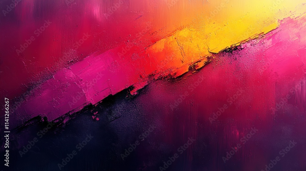 Poster Abstract Background with Pink Yellow Purple Splash Dynamic Lines
