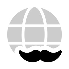 movember news icon with bulk style, perfect for user interface projects