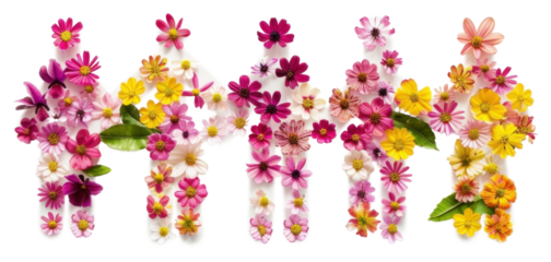 PNG Flat flower people silhouette shape nature plant petal.