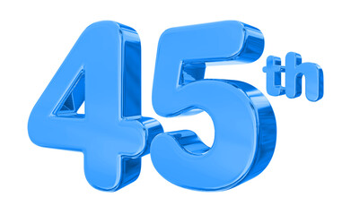 45 Anniversary Blue Number