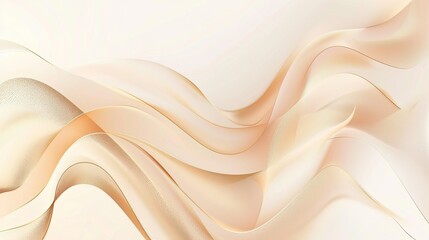 Obraz premium Abstract soft waves in pastel tones create a serene and elegant visual.
