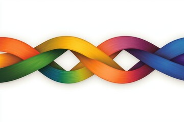 Activism logo with LGBTQ+ rainbow concept. Colorful ribbons intertwined in a vibrant pattern