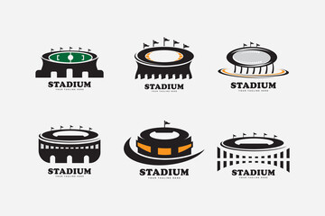 stadium venue arena vector logo Illustration icon element , festival party icon © chusni