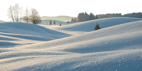 Glimmering Drifts and Silent Horizons Beneath a Winter Dawn.