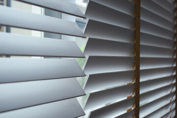 white window blinds in home, object for decorate interior of house
