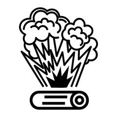 bomb Line Icon