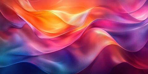 Obraz premium Futuristic Abstract Composition of Intertwined Ribbons with Iridescent Colors and Smooth Curves