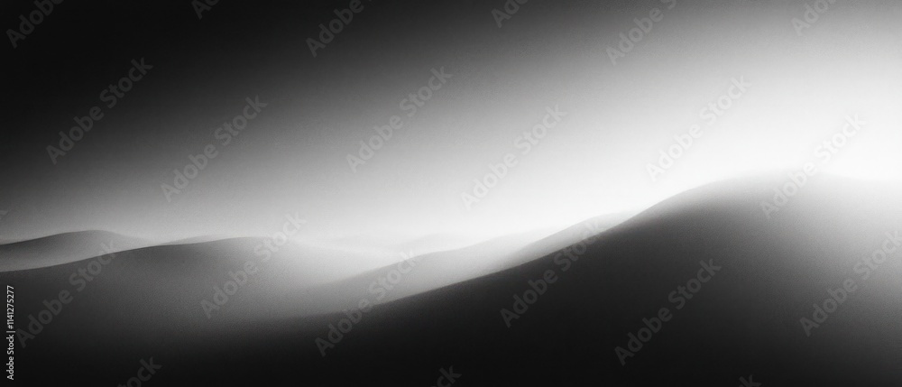 Poster black and white abstract composition minimalist gradient texture ambient noise background design
