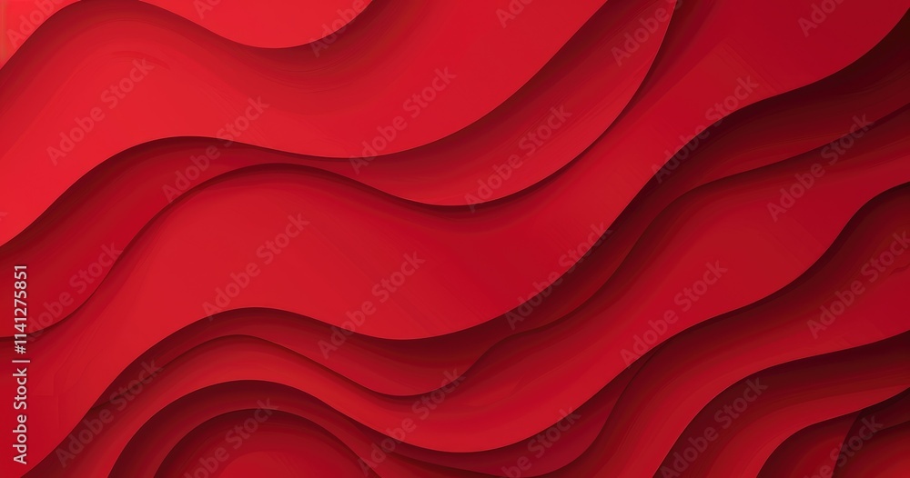 Poster abstract red waves create a dynamic and vibrant background texture.