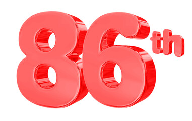 86 Anniversary red