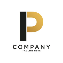 Creative initial letter P logo design icon