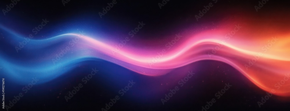 Poster vibrant abstract design with flowing gradients light effects minimalistic composition
