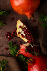 Pomegranate, tasty, delicious and juicy fresh food