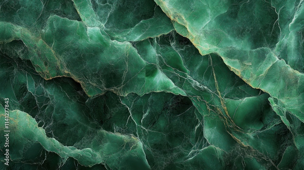 Poster green marble texture seamless pattern background with intricate veins and soft lighting