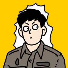 cartoon character of police man