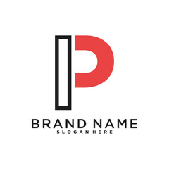 Initial letter P logo design with modern concept