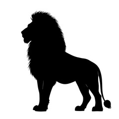Majestic lion silhouette.