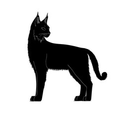 Black bobcat silhouette.